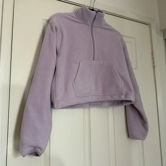 Aritzia TNA Polar Half-Zip Fleece Pullover in Lavender - Picture 4 of 12